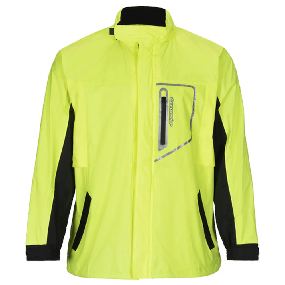 Materiales y estética visual de la versión Alta Visibilidad, 4XL del Traje para lluvia de 2 Piezas DEFENDER - Moto Garage Miami