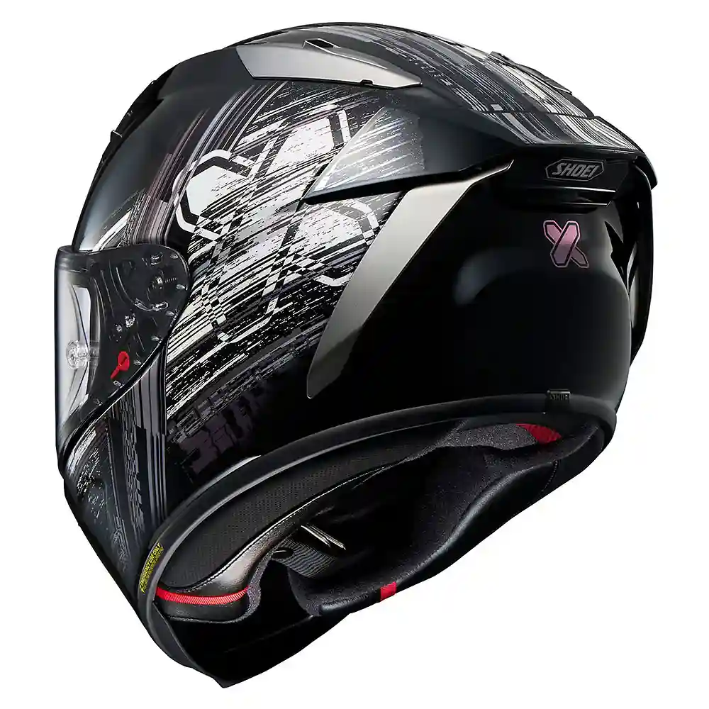 Acabados interiores y sistema de retención del modelo X-FIFTEEN CROSS LOGO / Casco SHOEI - Moto Garage Miami