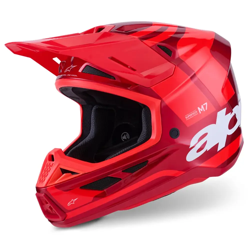 Toma estructural y acabado gráfico Rojo Brillante, 2XL del modelo SM7 CORE - Casco - Moto Garage Miami