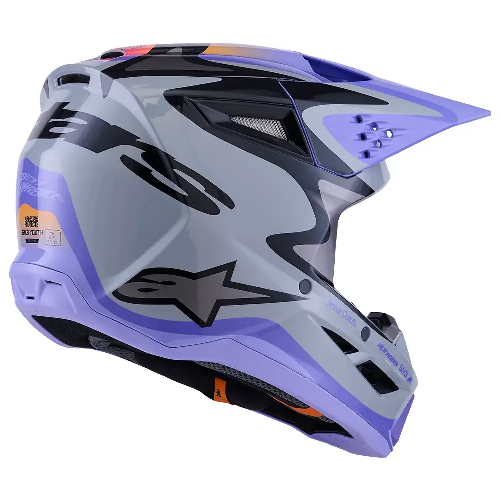 Primer plano de la construcción y material del SM3 JETTSON (NIÑOS) - Casco Alpinestars - Moto Garage Miami