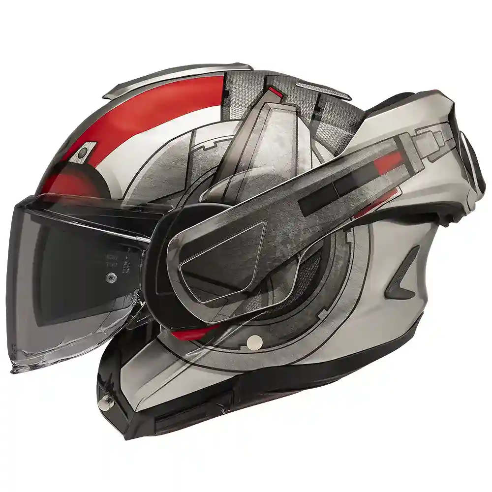 Acabados interiores y sistema de retención del modelo F100 ANT-MAN / Casco HJC - Moto Garage Miami