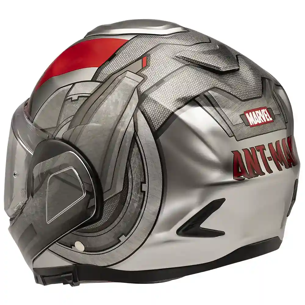 Vista frontal y diseño de calota del F100 ANT-MAN / Casco HJC - Moto Garage Miami