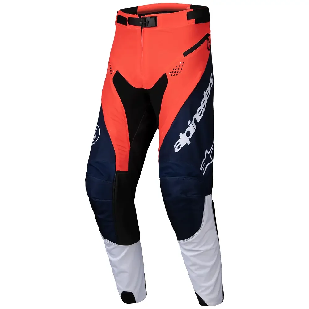 Acabado de fábrica en color Azul Marino/Naranja Fuego/Blanco, 40 para el Pantalones Pro-Dura - Moto Garage Miami