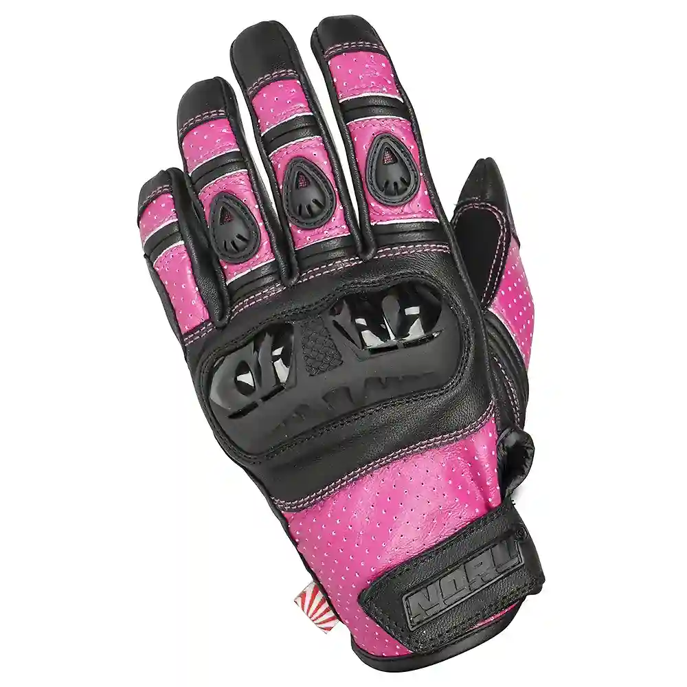 Detalle de pintura y diseño en tonalidad Rosa, L del FURO Mujer / Guantes - Moto Garage Miami