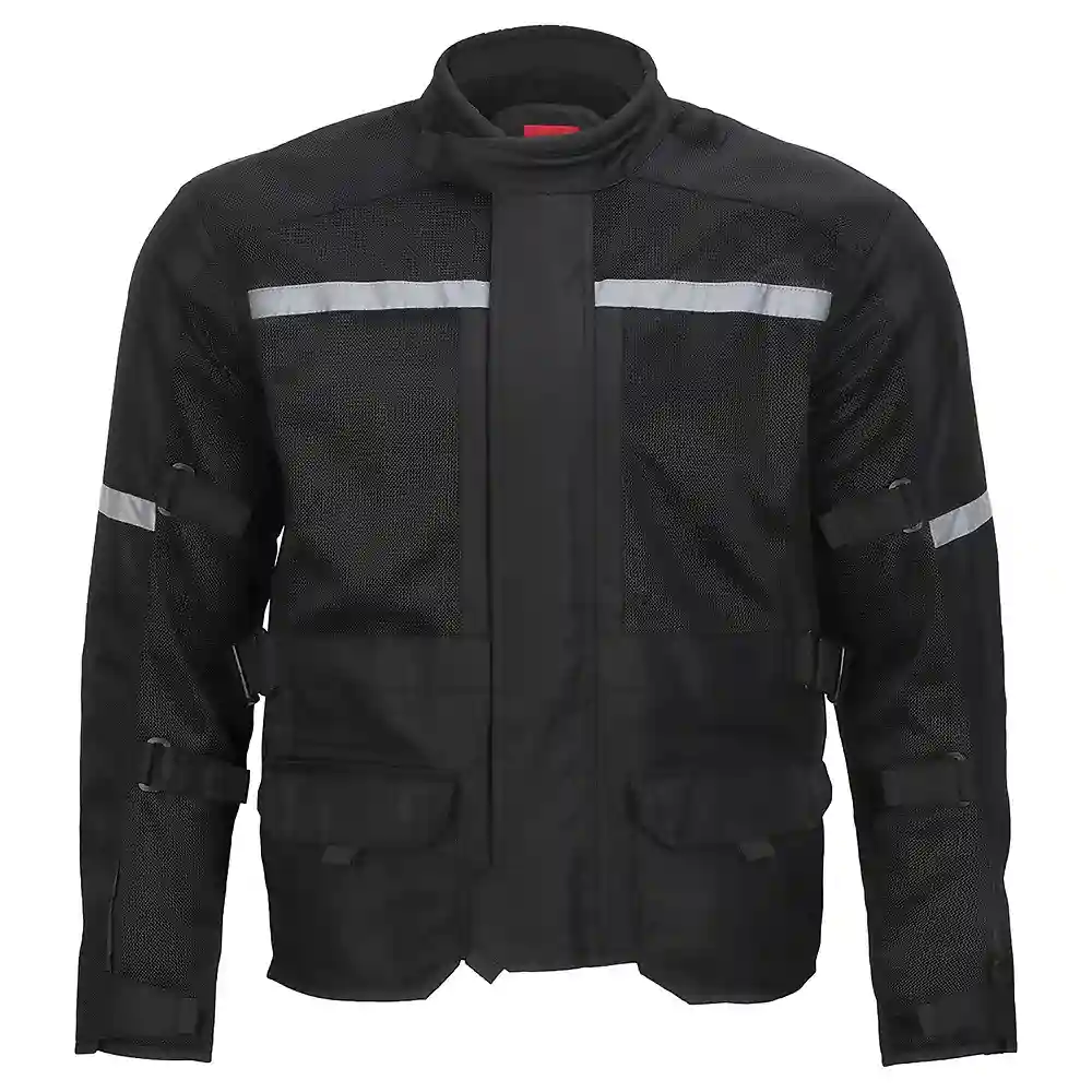 Materiales y estética visual de la versión Negro, 3XL del GANJO Adventure Mesh / Chaqueta - Moto Garage Miami