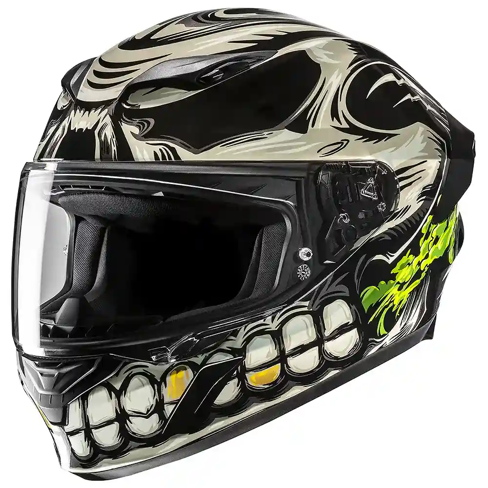 Materiales y estética visual de la versión 2XL del i11 ACID SKULL / Casco - Moto Garage Miami