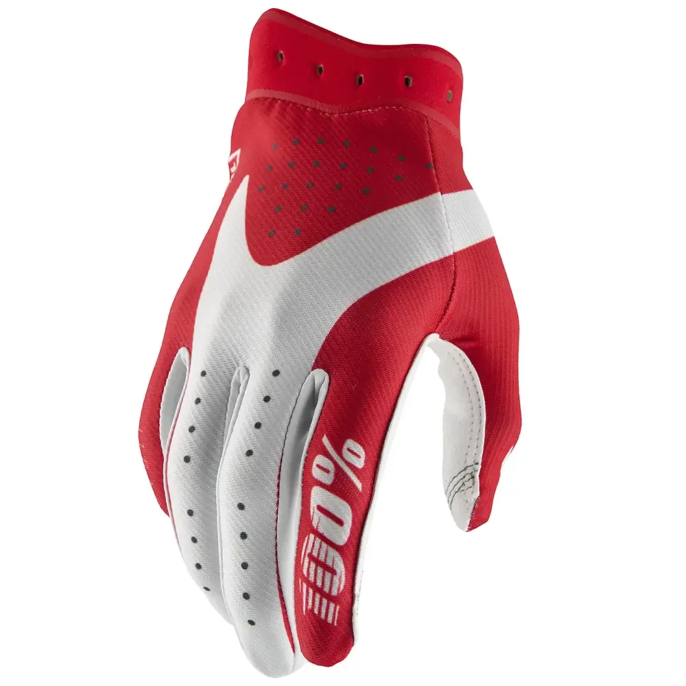 Detalle de pintura y diseño en tonalidad Rojo, XL del iTrack 2 / Guantes 100% - Moto Garage Miami