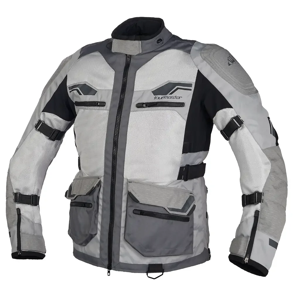 Materiales y estética visual de la versión Gris/Gris, 2XL del RIDGECREST ADV / Chaqueta - Moto Garage Miami