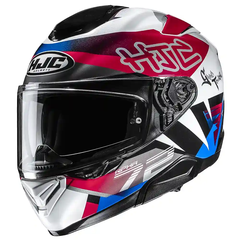 Detalle de pintura y diseño en tonalidad MC-21, 2XL del RPHA 72 GOLDY - Moto Garage Miami