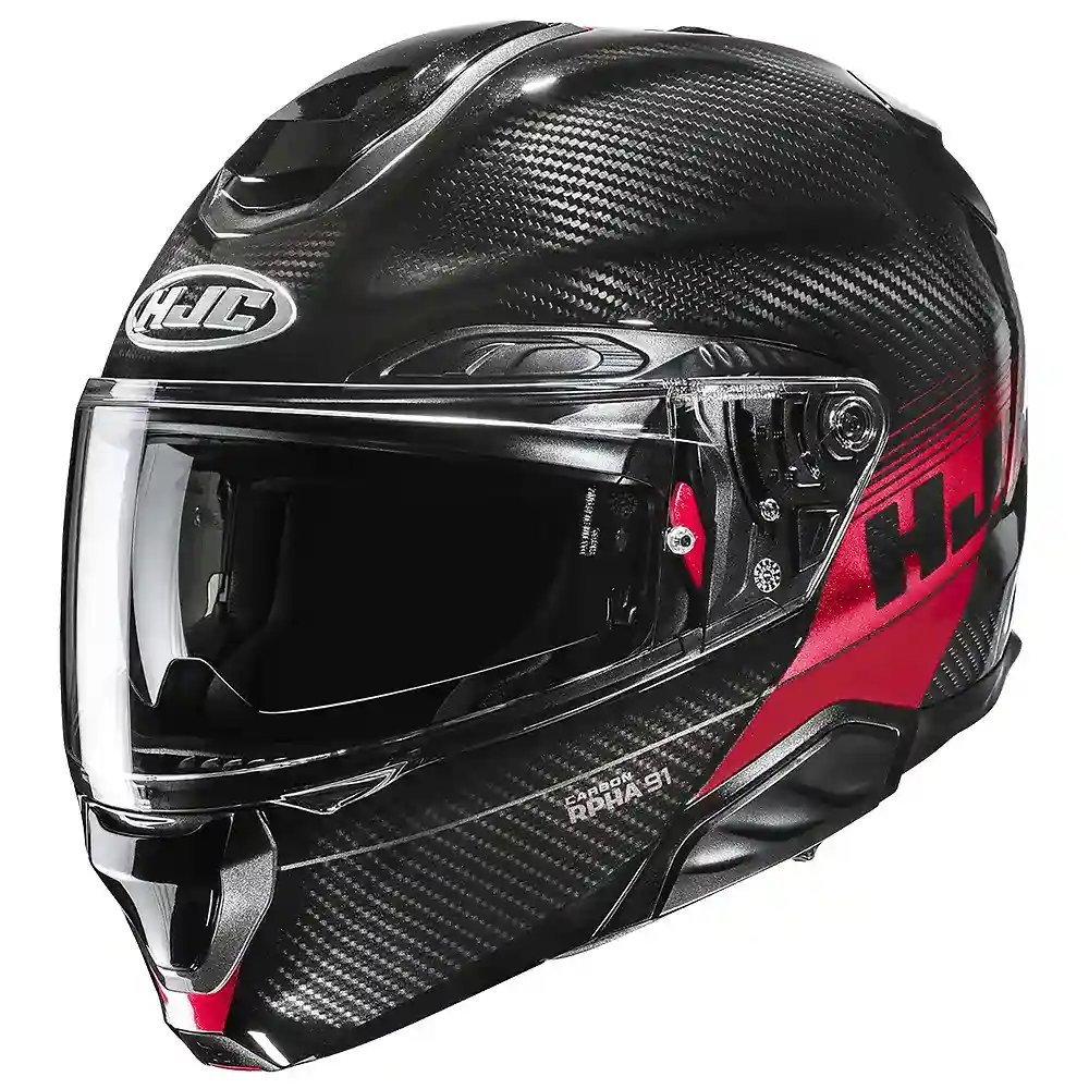 Detalle de pintura y diseño en tonalidad MC-1, 2XL del RPHA 91 CARBON ELIG - Moto Garage Miami