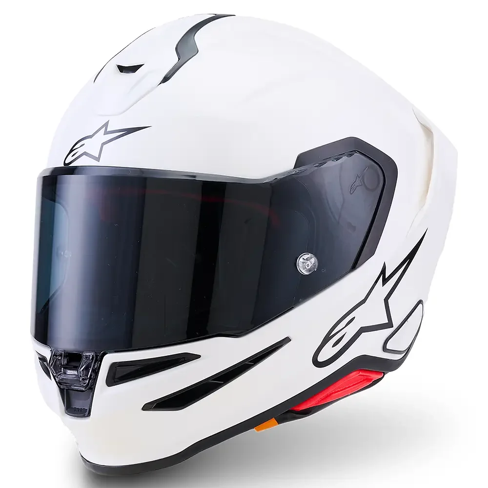 Materiales y estética visual de la versión Blanco Brillante, 2XL del S-R7 Sólido / Casco - Moto Garage Miami