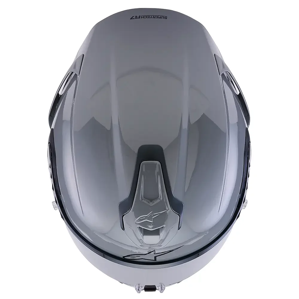 Primer plano de la construcción y material del S-R7 Sólido / Casco Alpinestars - Moto Garage Miami
