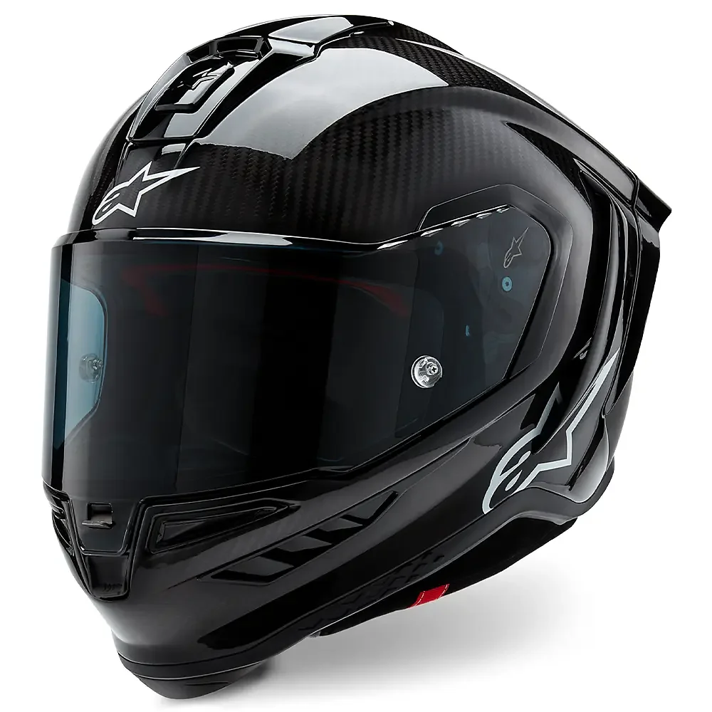 Materiales y estética visual de la versión Negro Carbono Mate y Brillante, 2XL del Supertech R10 Sólido / Casco - Moto Garage Miami