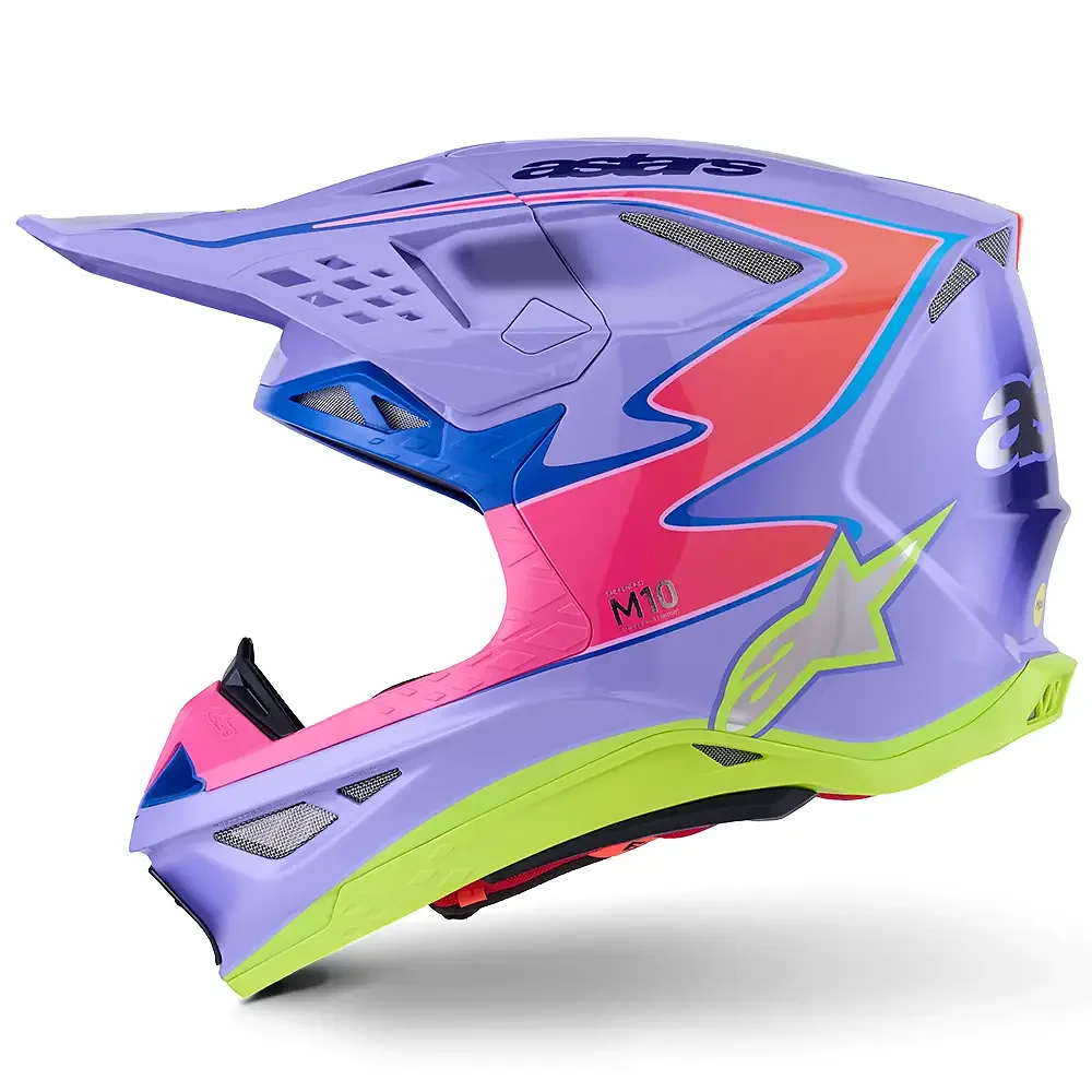 Detalle posterior y spoiler integrado del equipamiento SUPERTECH M10 Jett Lawrence R01 Casco Alpinestars - Moto Garage Miami