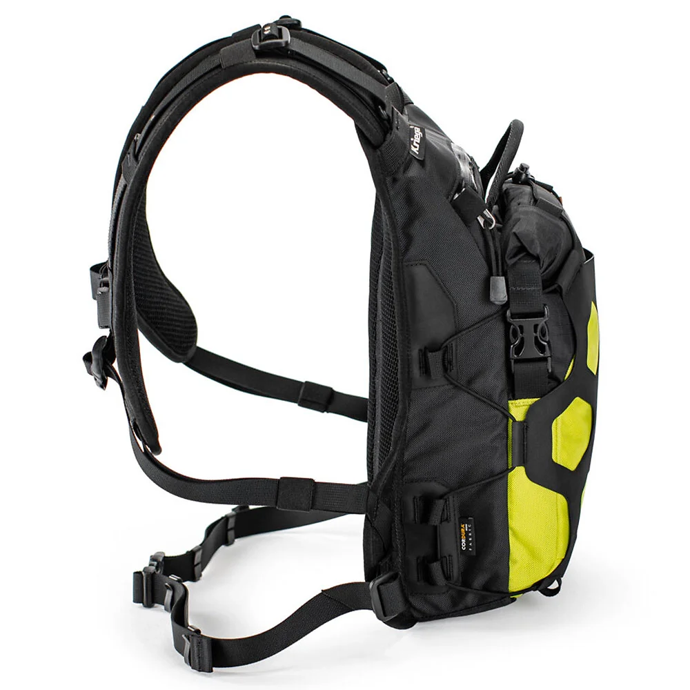Vista frontal y diseño de calota del Mochila TRAIL 9 ADVENTURE - Moto Garage Miami